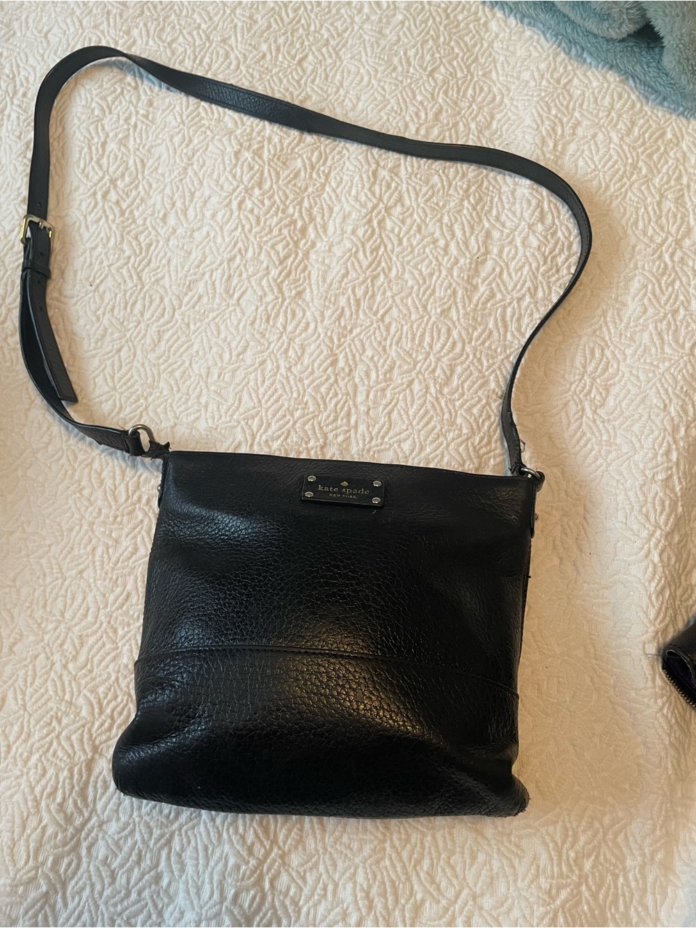 kate spade Black Pebbled Leather Crossbody Bag